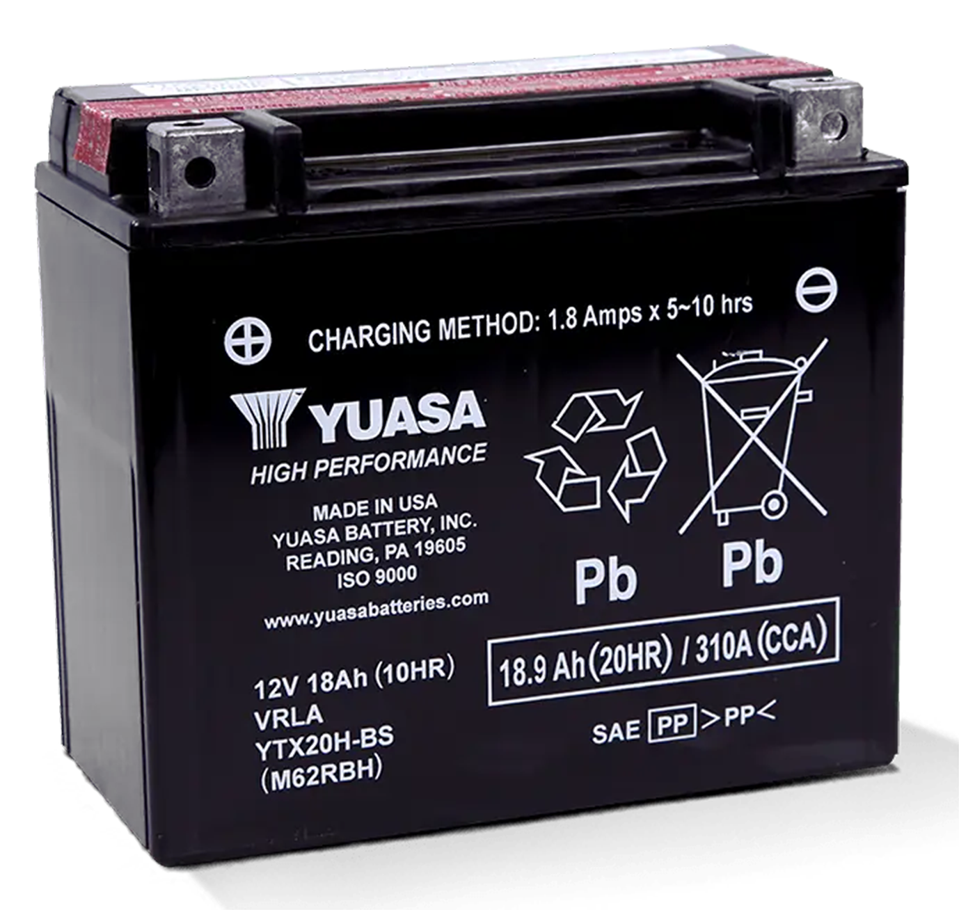 YUASA "V-FORCE" HIGH OUTPUT MAINTENANCE FREE BATTERIES - view 1 Main image