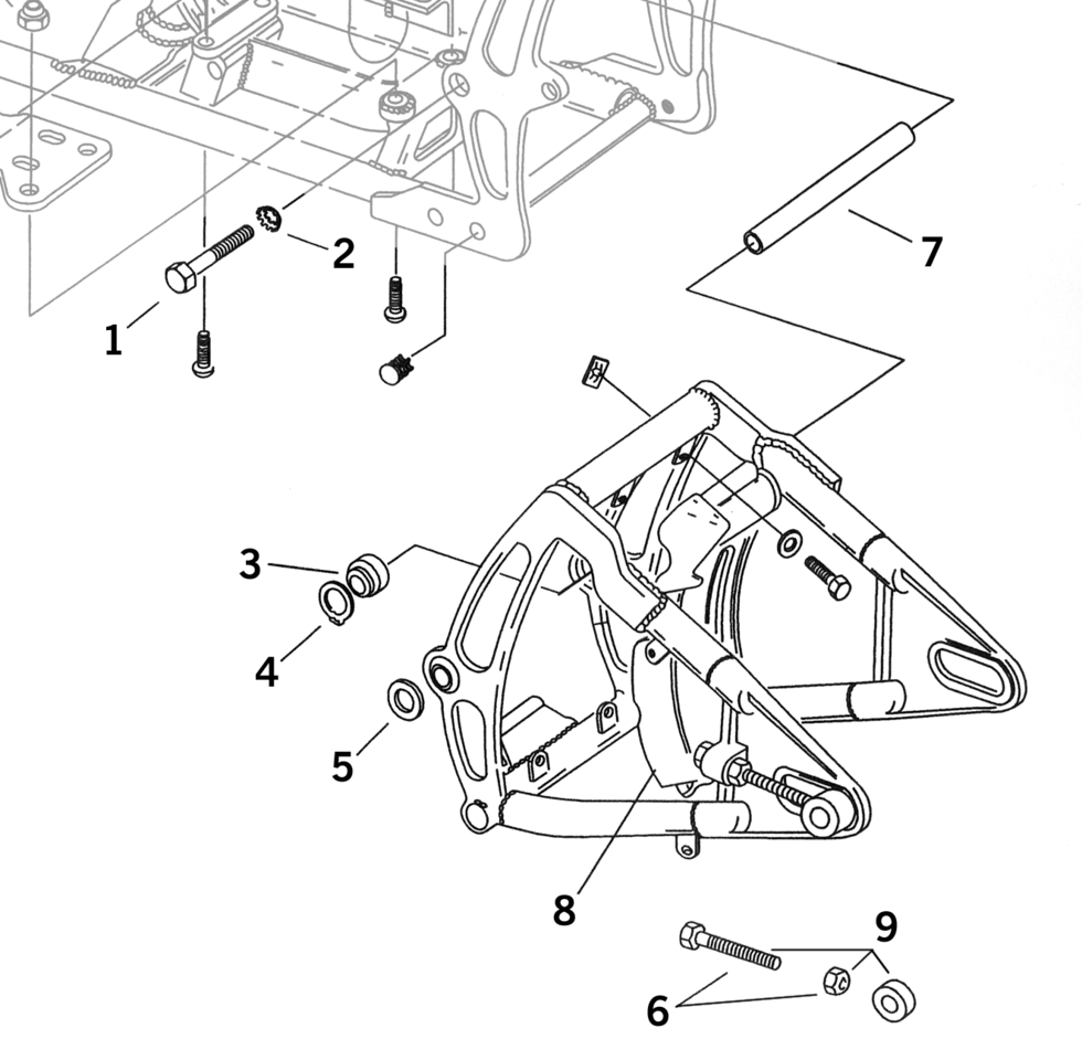 SWINGARM PARTS FOR SOFTAIL 1984-1999 - view 1 Main image