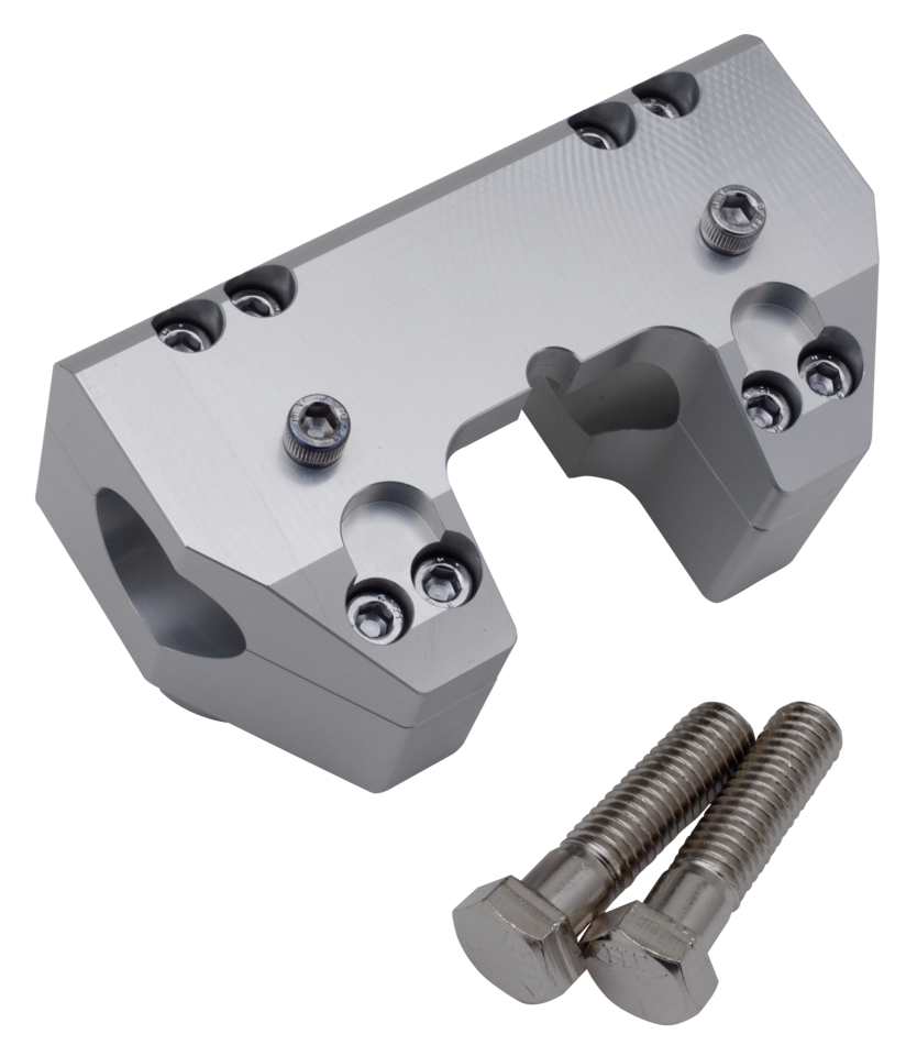 BILLET ALUMINUM RISER CLAMP FOR 1 1/4" FAT BAR ON TOURING - view 1 Main image