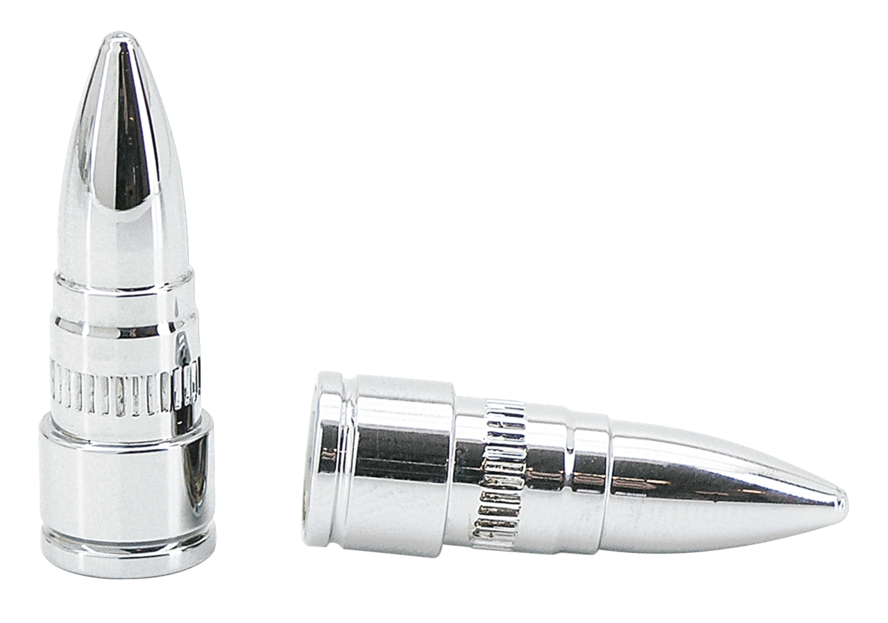 CHROME BILLET BULLET VALVE STEM CAPS Secondary image