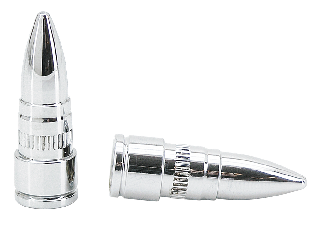 CHROME BILLET BULLET VALVE STEM CAPS - view 2