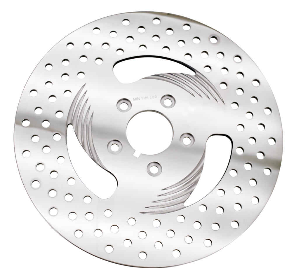 REV"O"LUTION "DIRECTIONAL" DRILLED POLISHED DISC BRAKE ROTORS - view 1