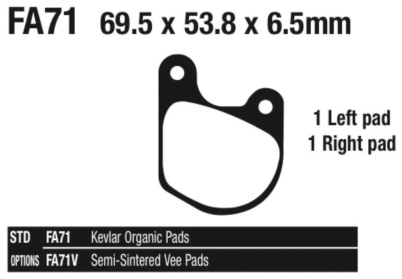 EBC FRONT DISC BRAKE PADS - view 1