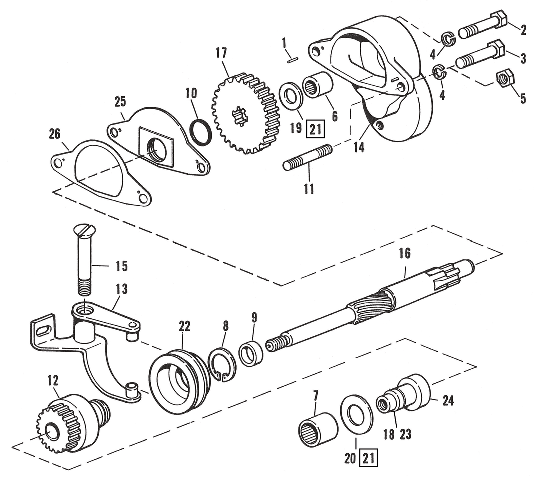 STARTER HOUSING PARTS FOR CHAIN DRIVEN FL & FX - view 1 Main image