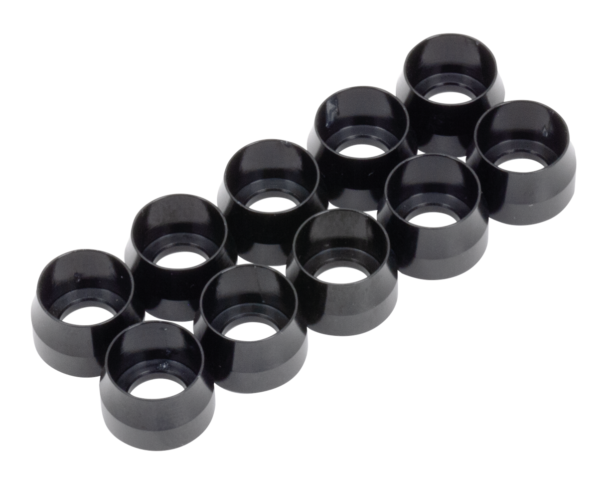 BLACK STAINLESS STEEL HEAD WASHER CUPS - view 1 Main image
