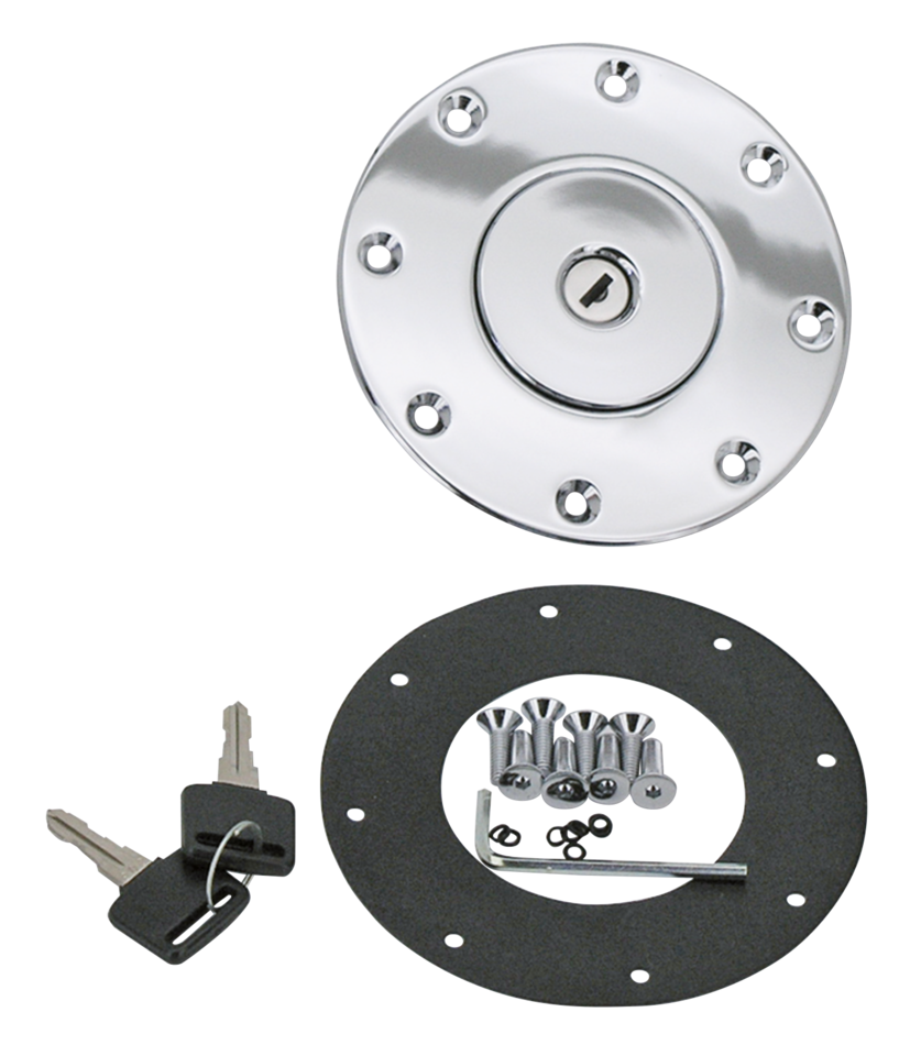 CHROME PLATED AERO-STYLE ALUMINUM GAS CAPS - view 1