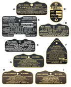 VINTAGE CAUTION & DATA PLATES - view 1