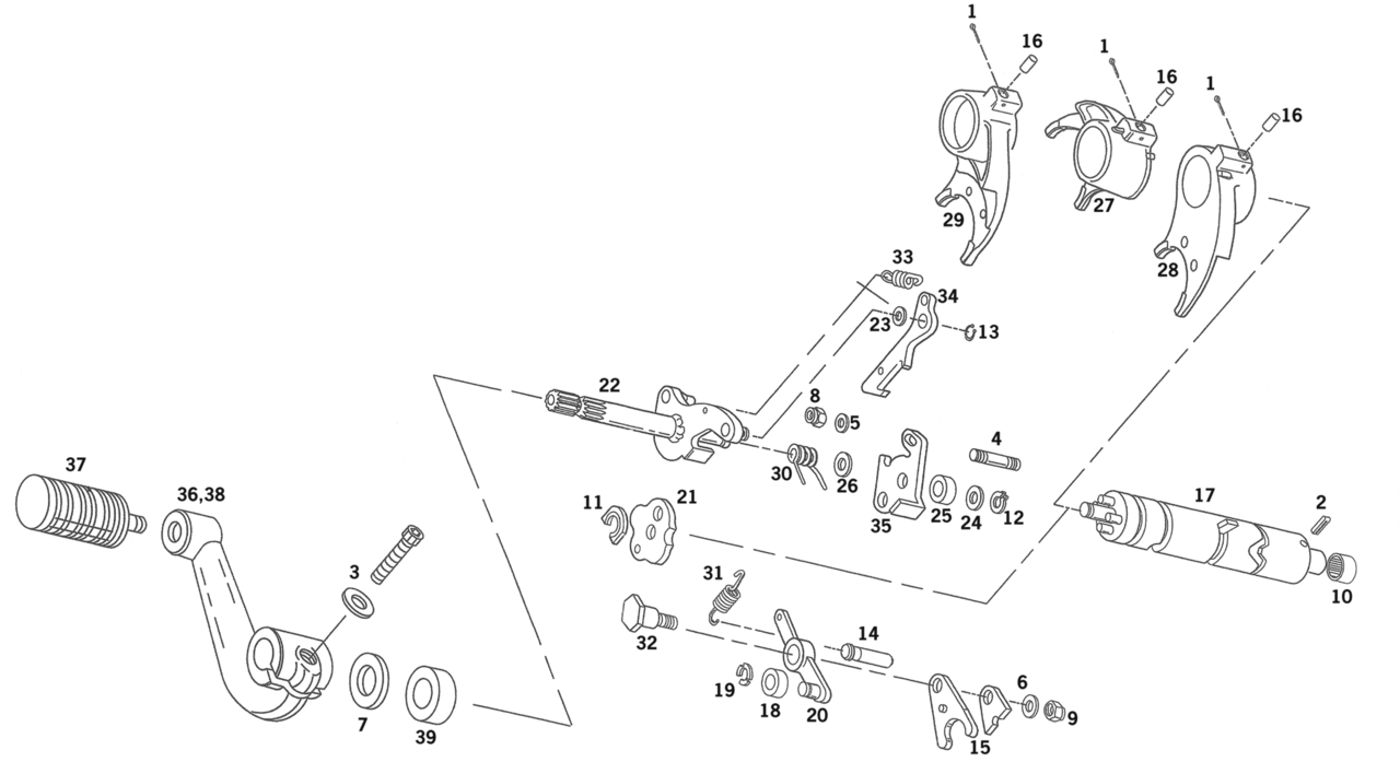 SHIFTER PARTS FOR 1991-2003 SPORTSTER - view 1 Main image