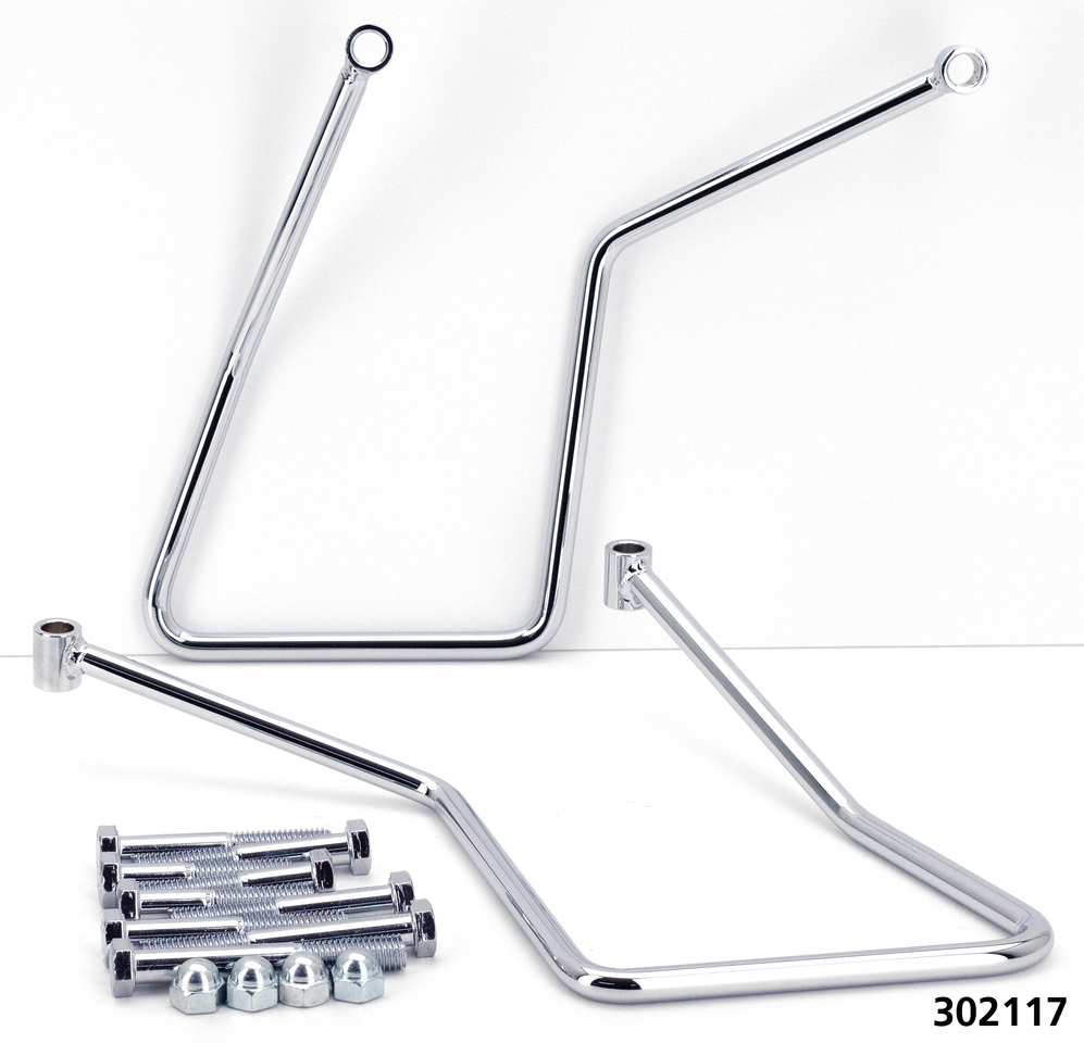 CHROME SADDLEBAG SUPPORTS - view 2