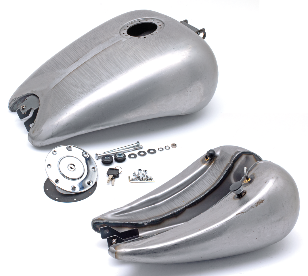 ONE PIECE 2" STRETCHED SMOOTH TOP STEEL GAS TANK FOR DYNA MODELS - view 1 Main image
