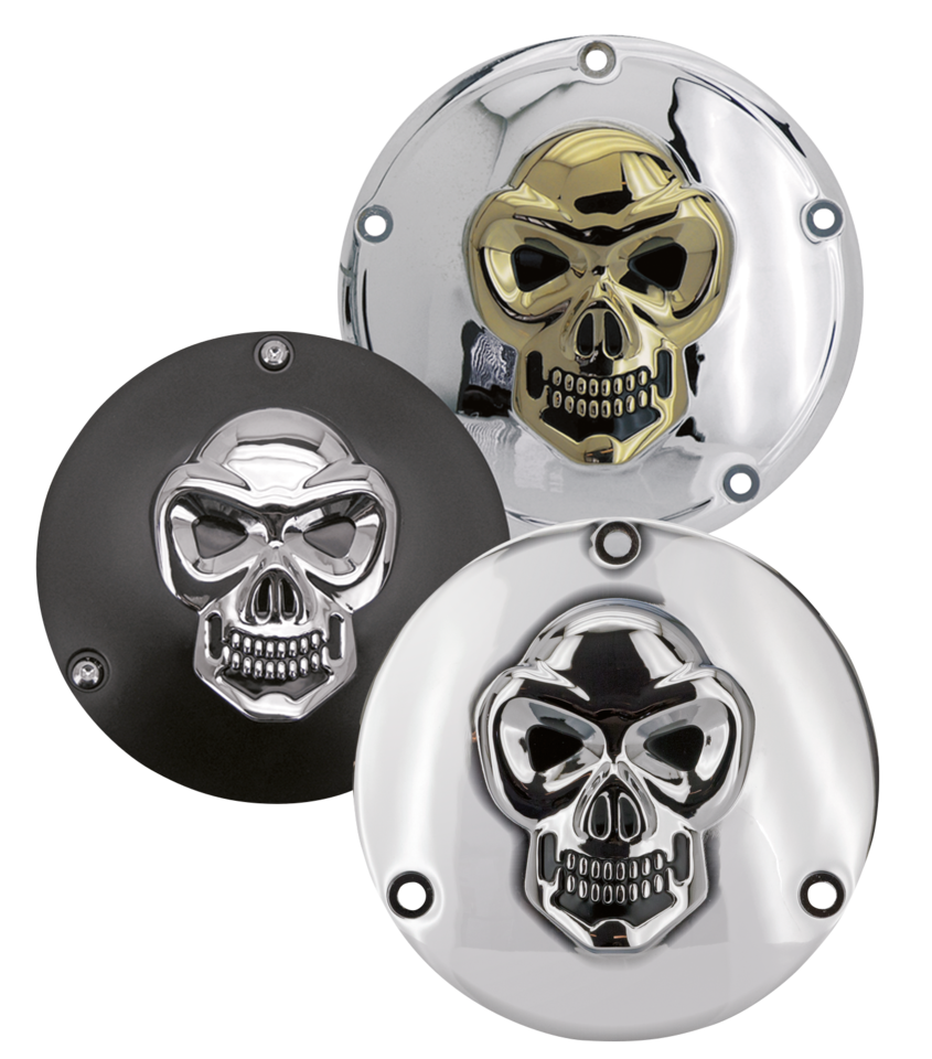 SKULLED ALUMINUM DERBY COVERS - view 2