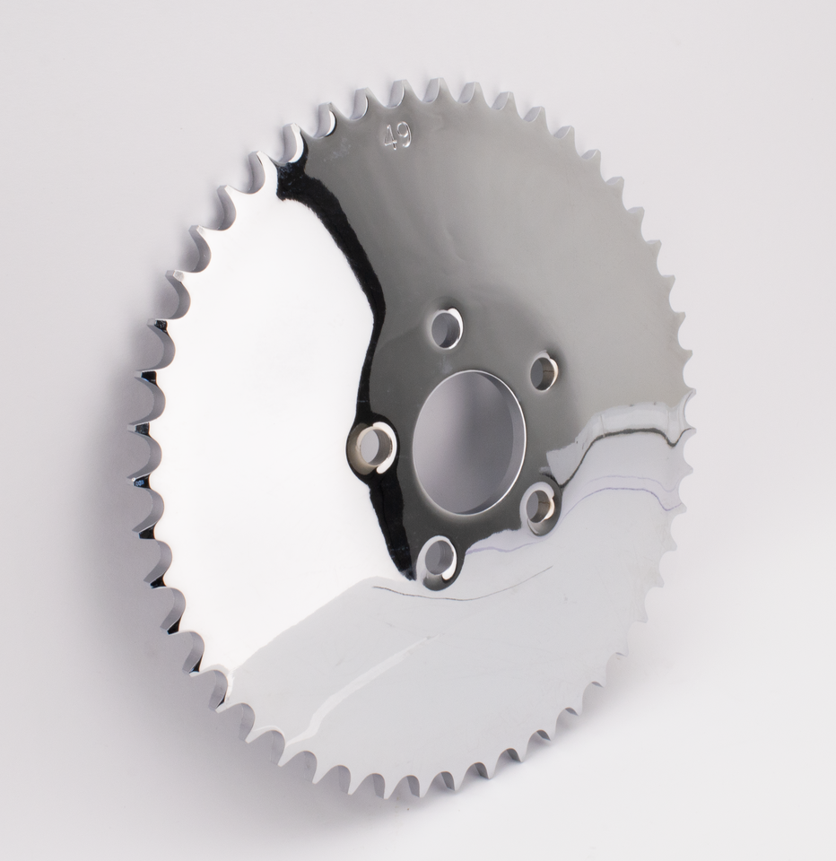 CHROME PLATED SOLID REAR SPROCKETS - view 1