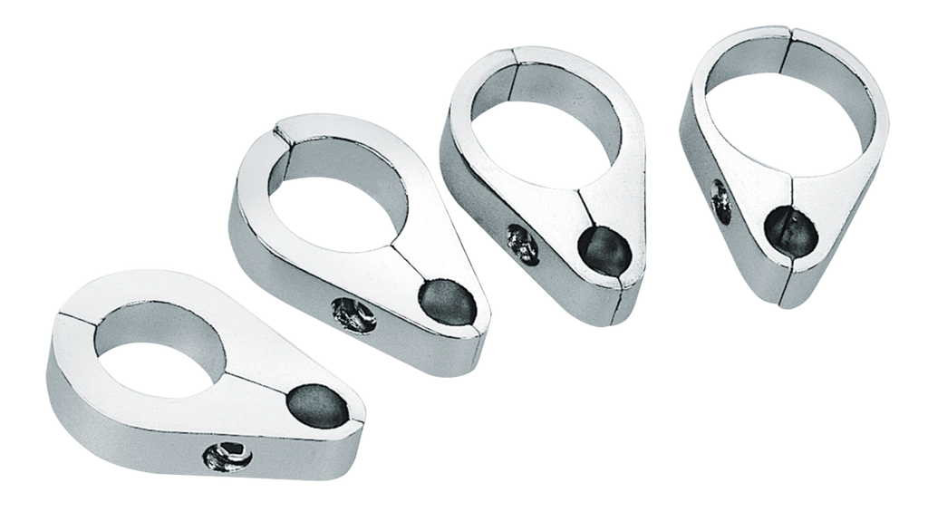 CHROME PLATED CABLE AND OIL LINE CLAMPS - view 2