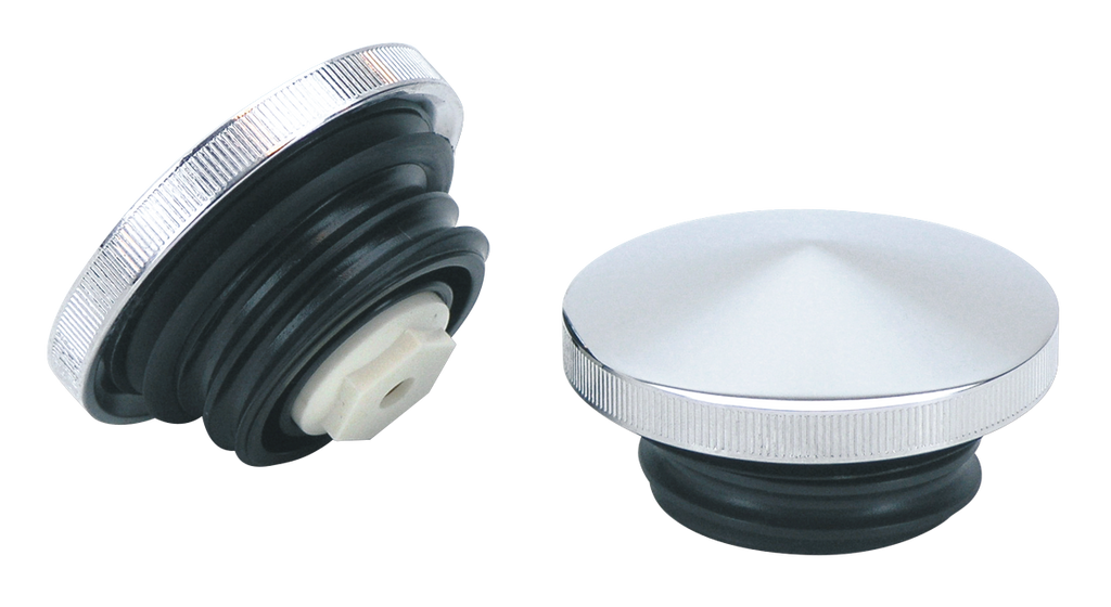 CHROME POINTED SCREW-IN GAS CAP - view 1