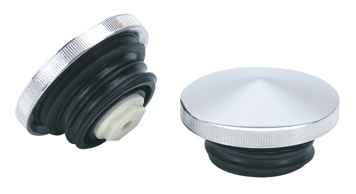 CHROME POINTED SCREW-IN GAS CAP - view 1