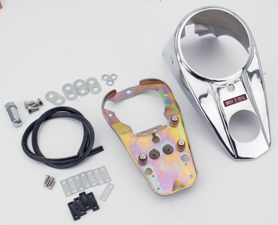 TWO-LIGHT DASH WITH BASE PLATE FOR FAT BOB TANKS - view 1