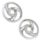 "SWIRLED" REAR SPROCKETS WITH CHROME FINISH - view 1