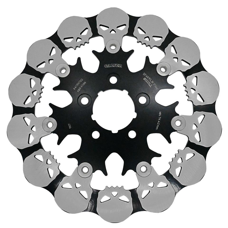 GALFER SKULLED DISC BRAKE ROTORS - view 1