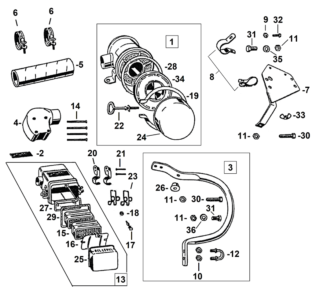 AIR CLEANER PARTS FOR WLA & WLC MODELS - view 2