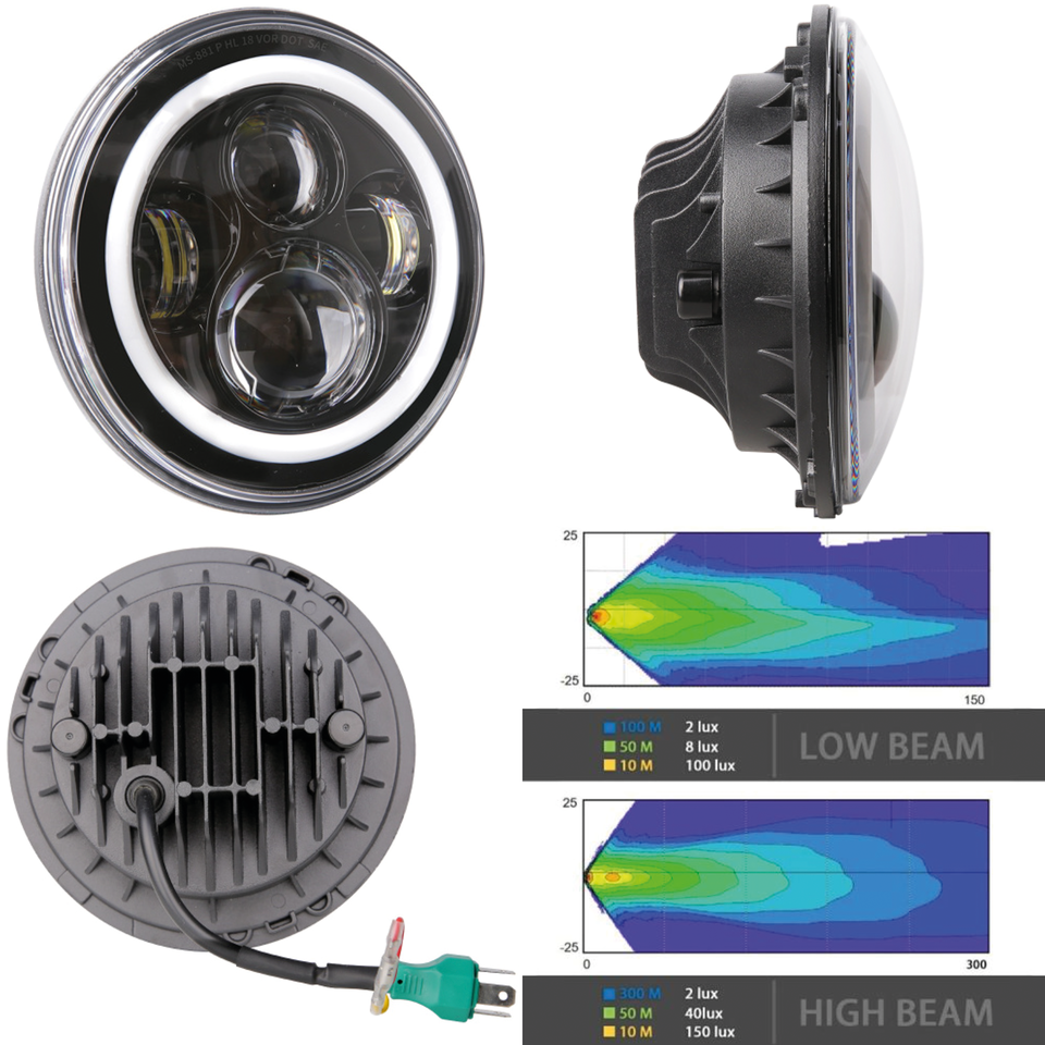 7" WRANGLER HALO LED HEADLIGHT UNIT - view 2