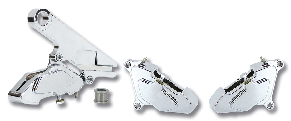 ZODIAC CHROME PLATED BILLET ALUMINUM CUSTOM STYLE BRAKE CALIPERS - view 2