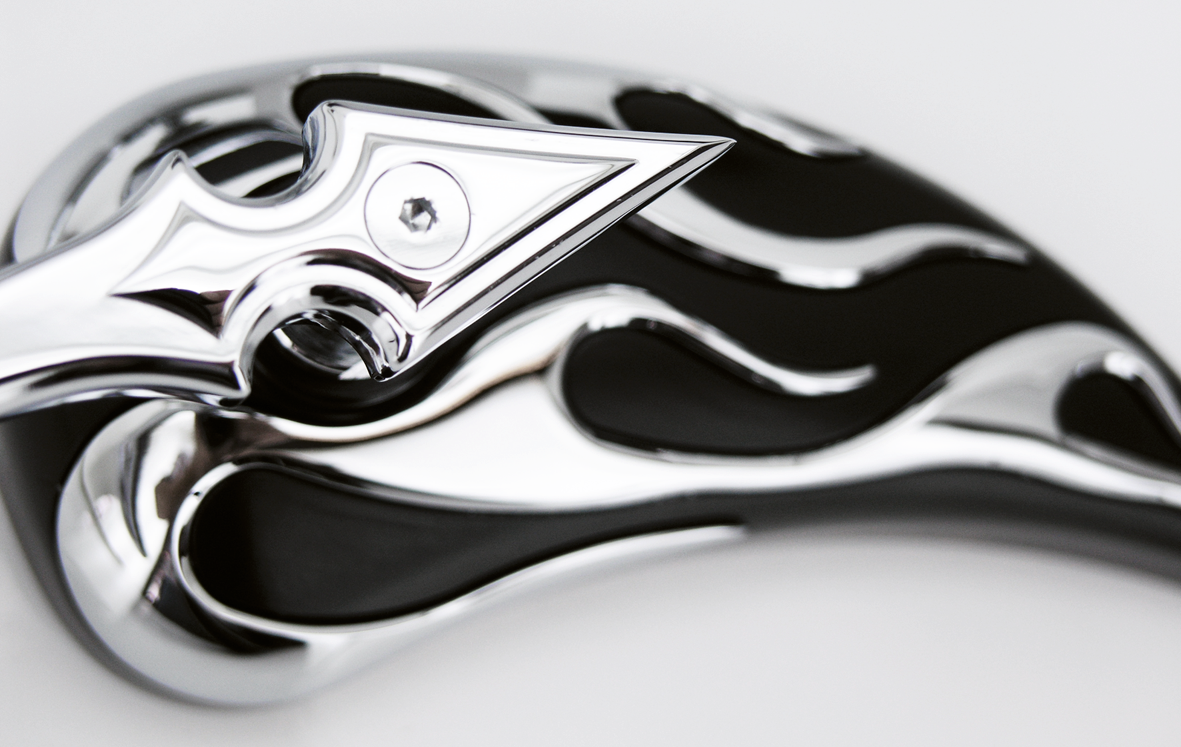 CHROME & BLACK FLAME MIRRORS - view 1 Main image