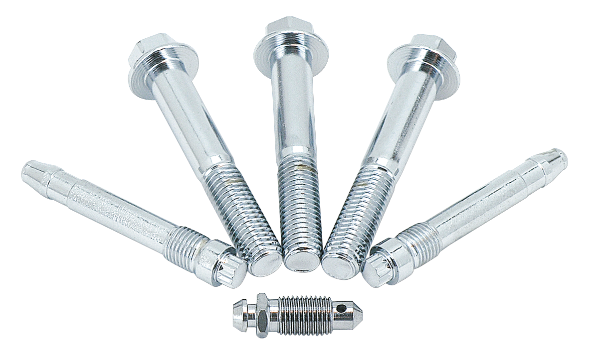CHROME FRONT AND REAR BRAKE CALIPER HARDWARE - view 1