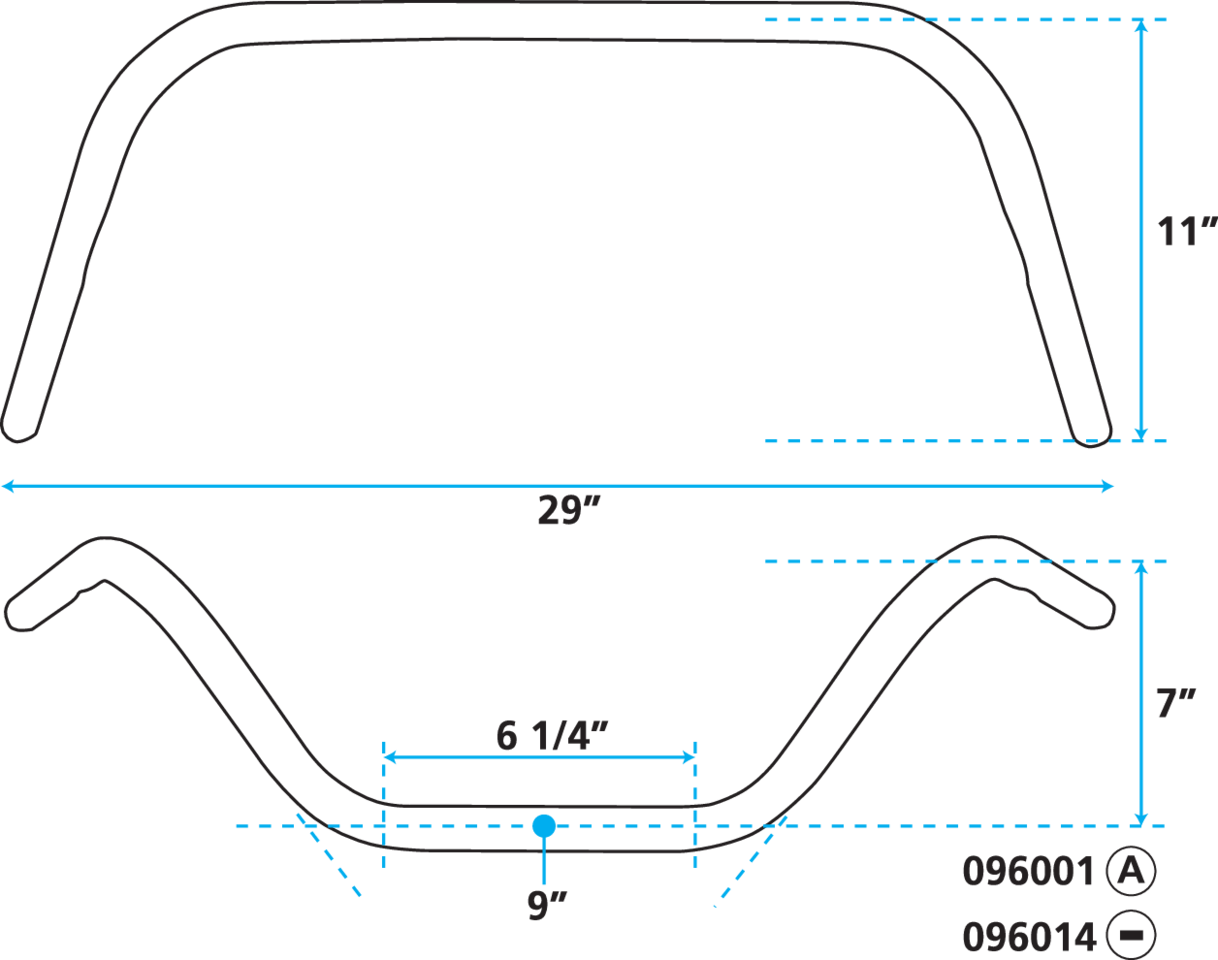 ZODIAC ONE INCH DIAMETER APE HANGER HANDLEBARS - view 1