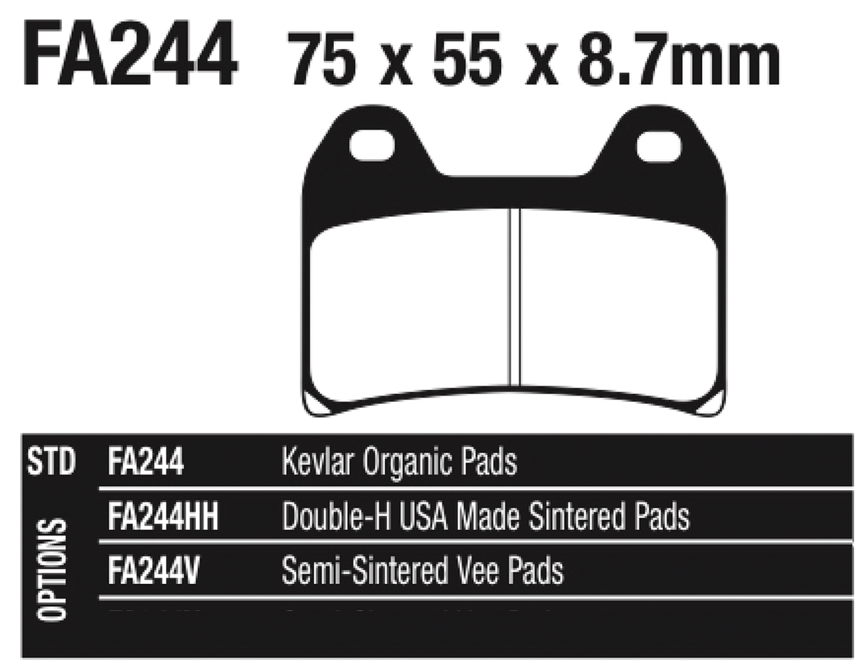 EBC FRONT DISC BRAKE PADS - view 1