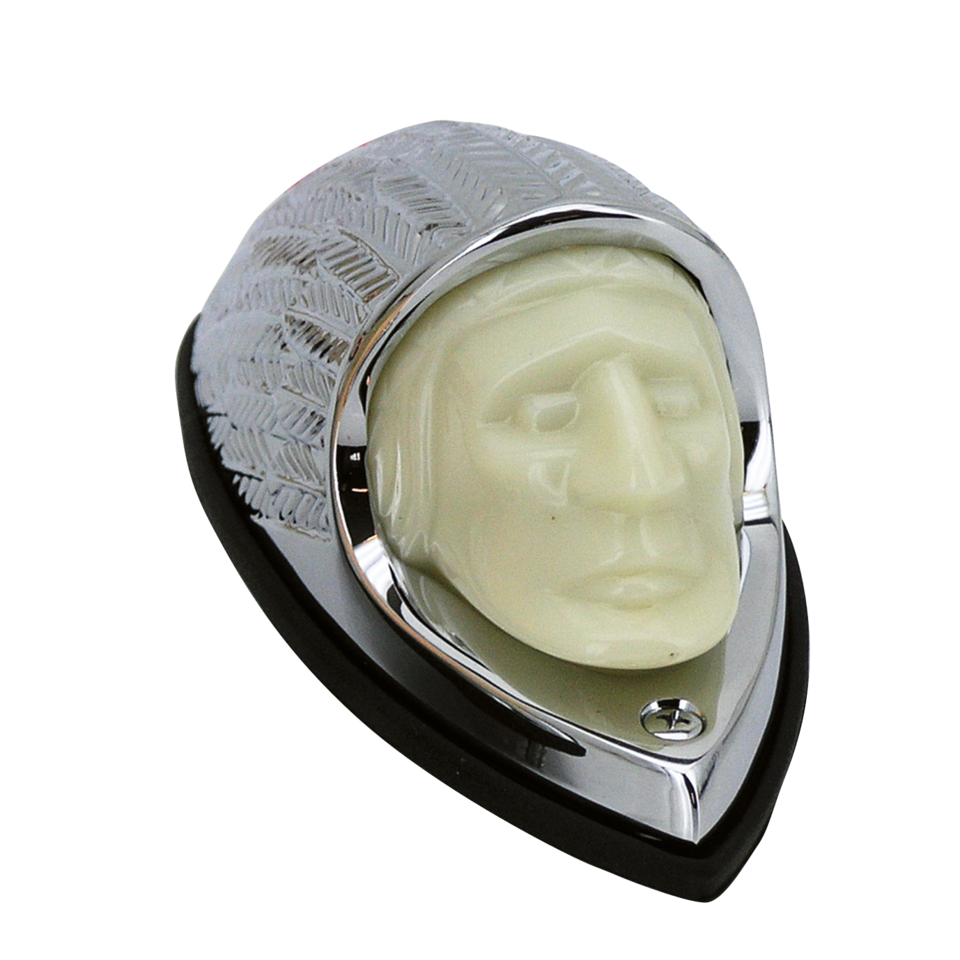 INDIAN HEAD LIGHTED FENDER ORNAMENTS - view 1