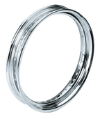 CHROME 19" FRONT RIM WITH ROLLED EDGES - view 1
