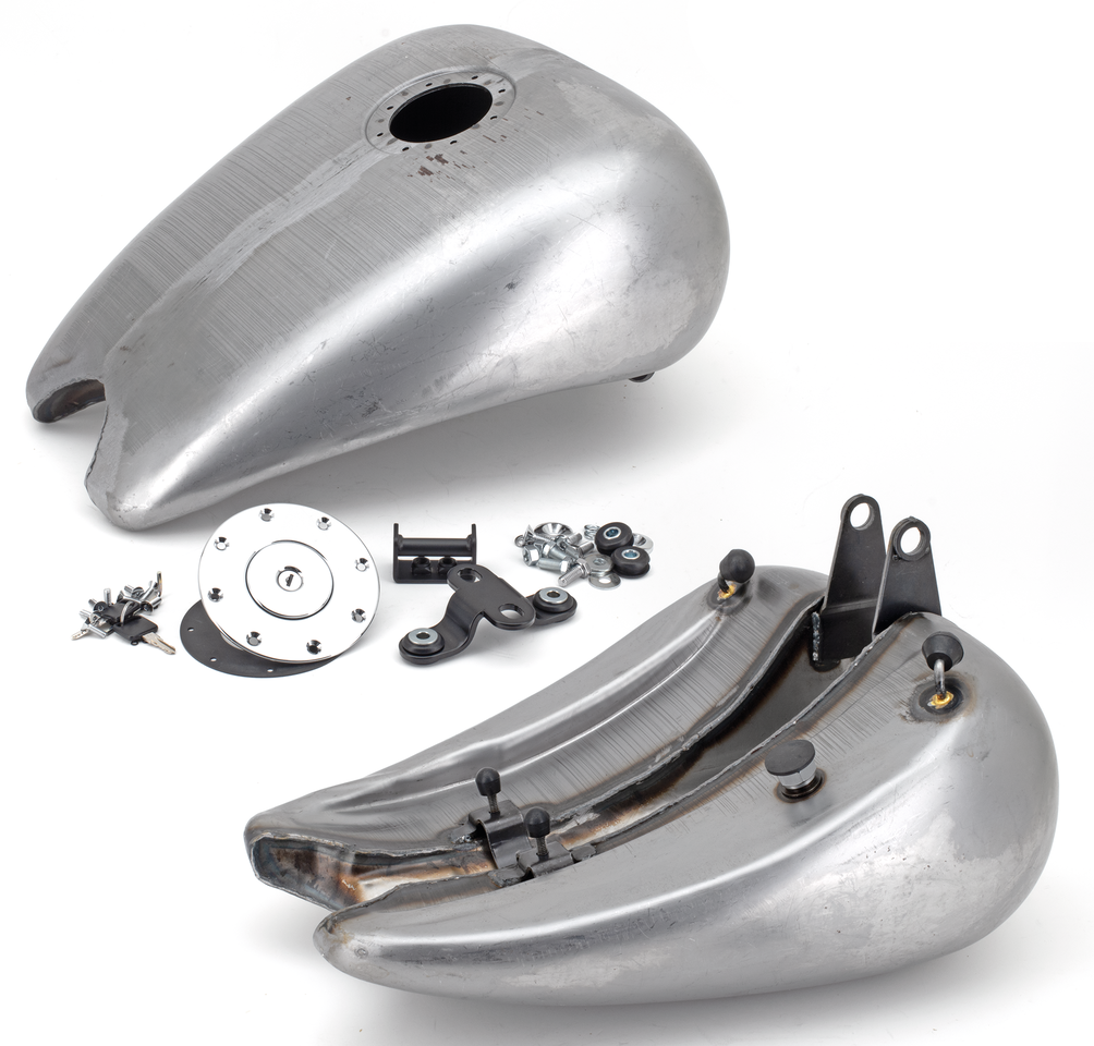 ONE PIECE STRETCHED SMOOTH TOP STEEL GAS TANK FOR SOFTAIL MODELS - view 1 Main image