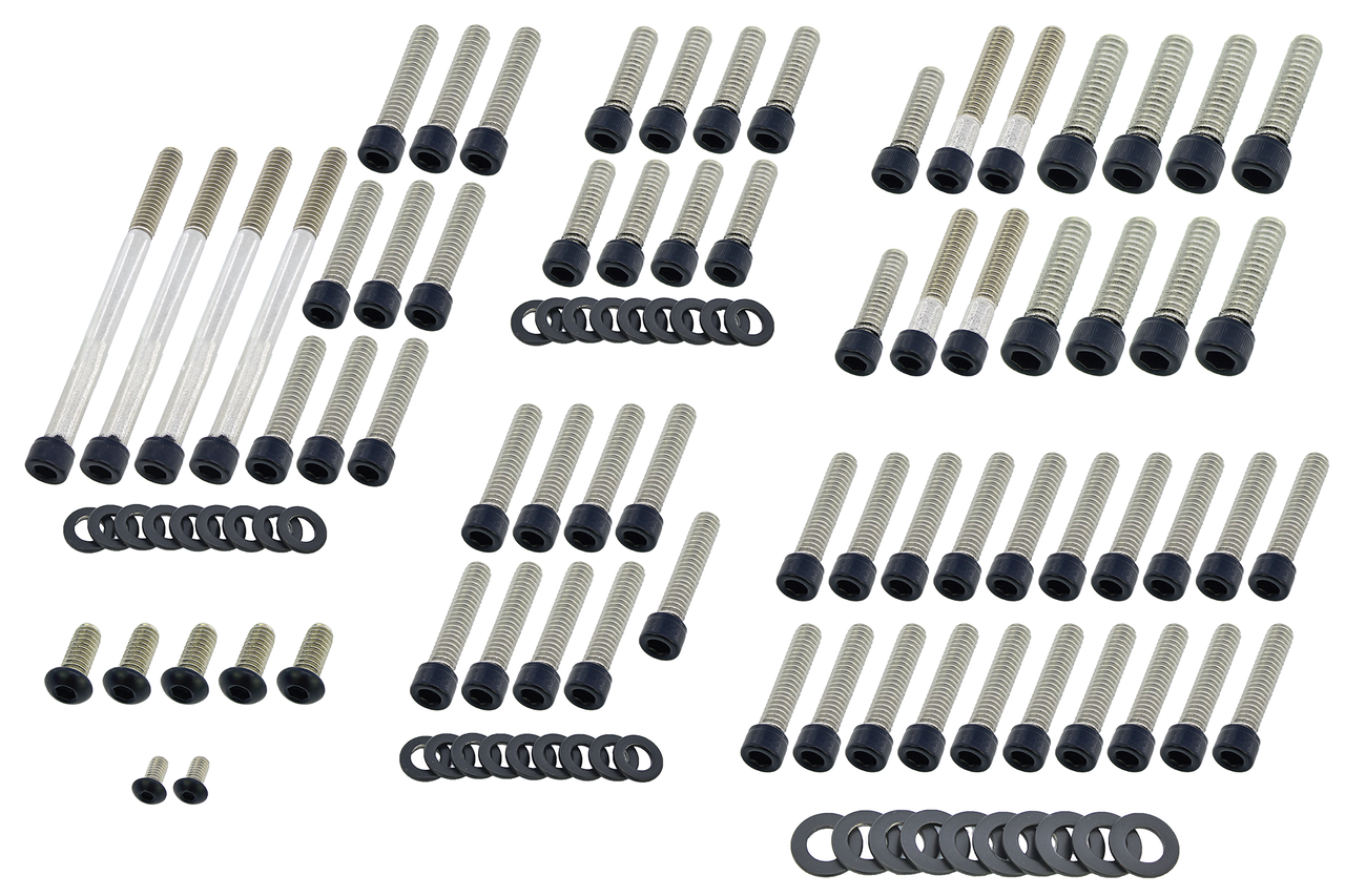 BLACK STAINLESS STEEL DRIVETRAIN SCREW KITS - view 1 Main image