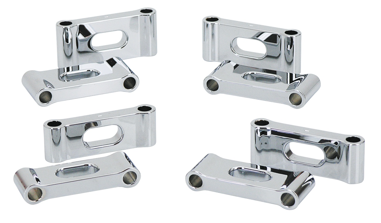 CHROME "TRAPDOOR" FRONT FENDER SPACERS - view 1