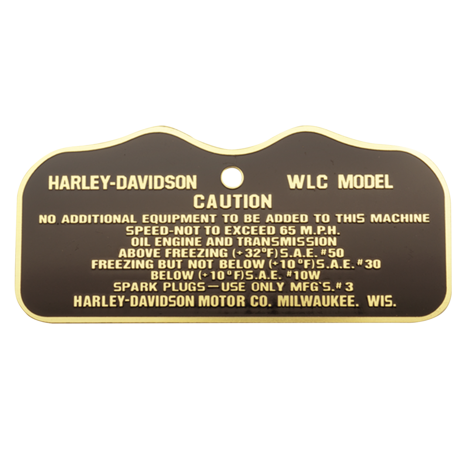 VINTAGE CAUTION & DATA PLATES Secondary image