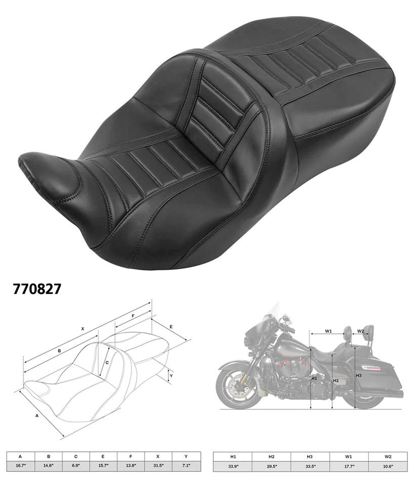 C.C. RIDER SUNRISER 2-UP SEATS FOR TOURING Secondary image