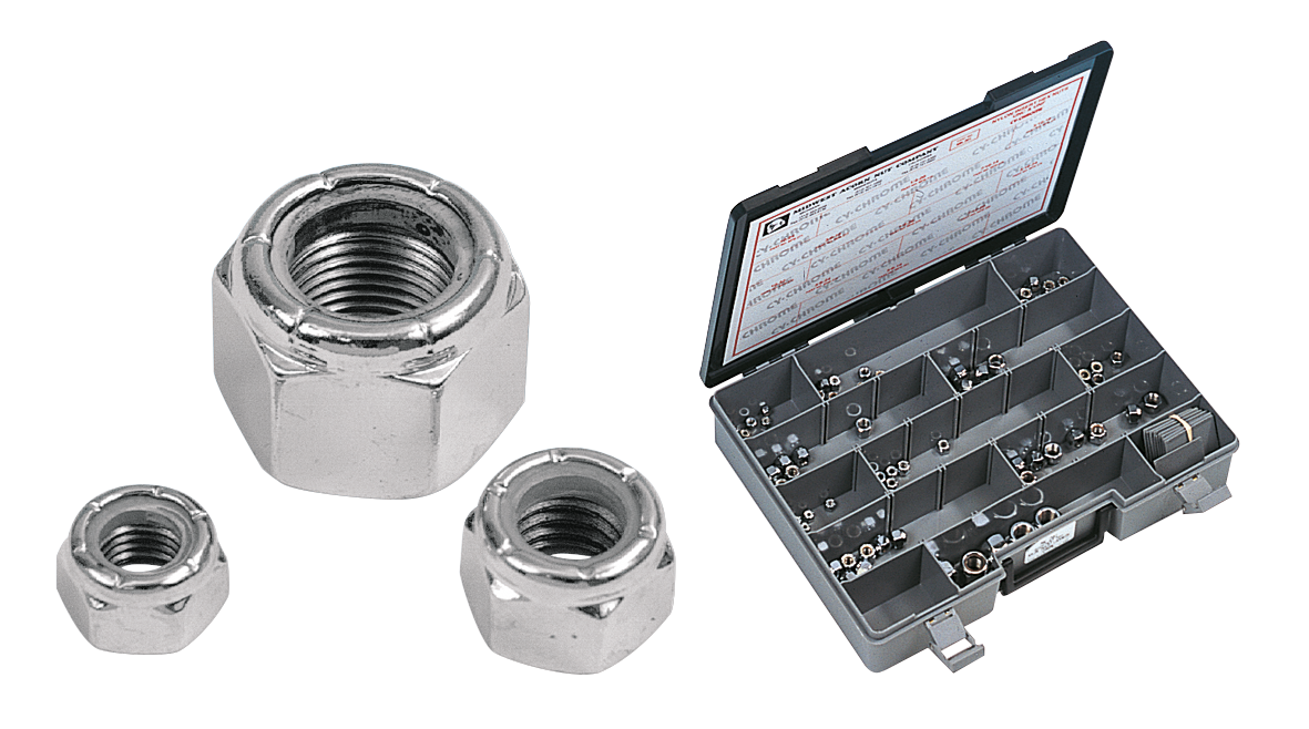 CHROME NYLOC NUT ASSORTMENT Secondary image