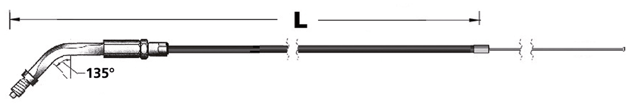 THROTTLE AND IDLE CABLES FOR USE WITH SU, BENDIX, S&S SUPER B AND SUPER D CARBURETORS AND 1986-1995 THREADED THROTTLE - view 1