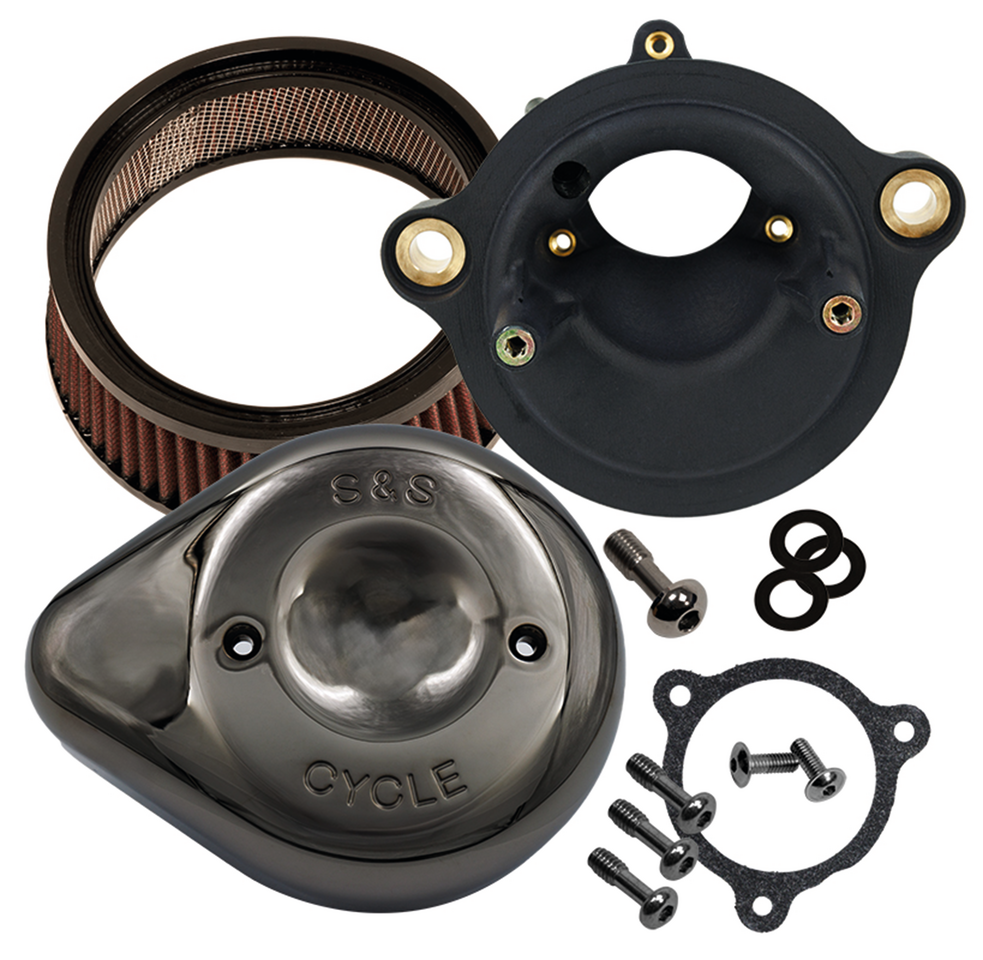 S&S STEALTH DARK CHROME TEARDROP AIR CLEANER KIT - view 1