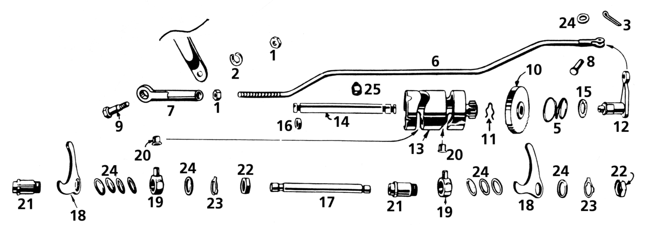 SHIFTER PARTS FOR 45CI MODELS - view 1