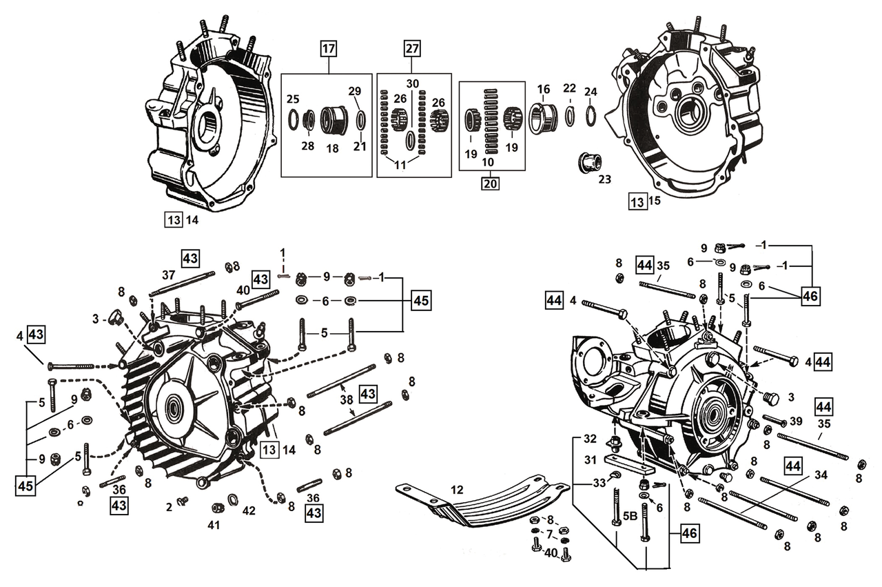 LOWER END 45CI & BIG TWIN SIDE VALVE MODELS - view 1 Main image