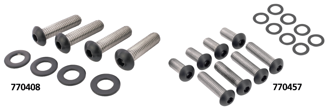 BLACK STAINLESS STEEL FENDER STRUT SCREW KITS - view 2