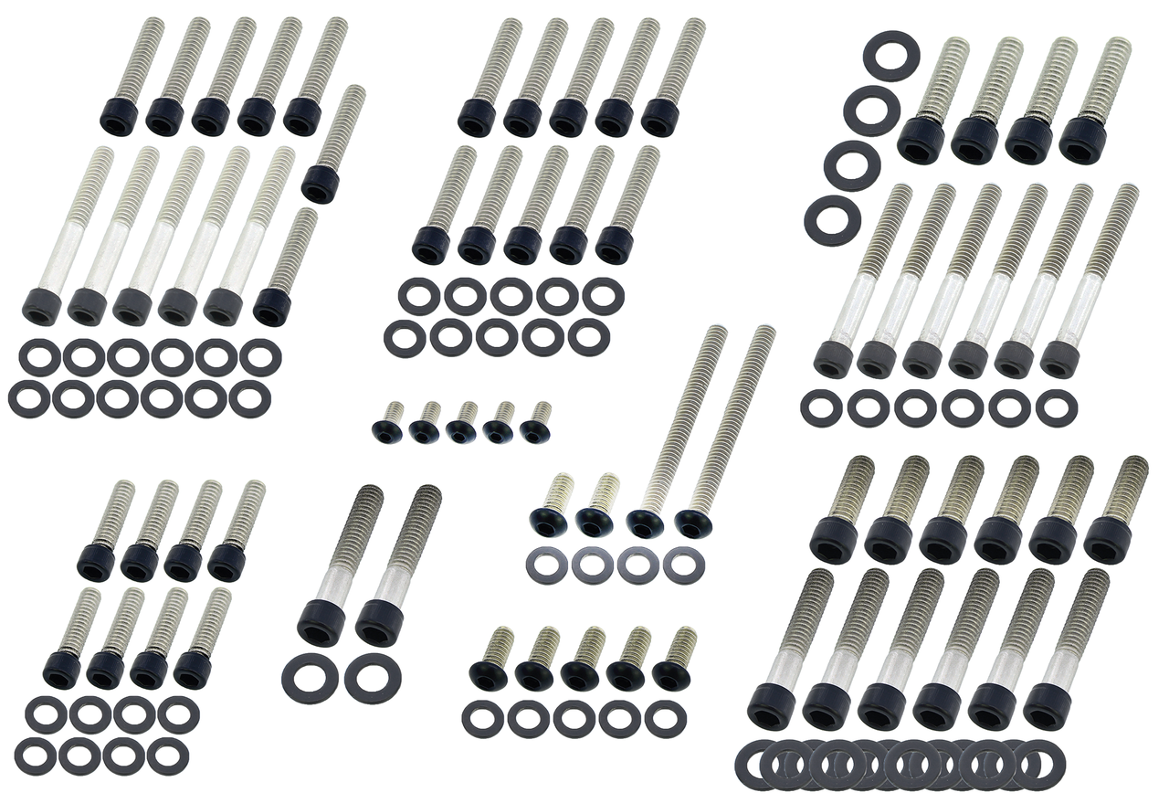 BLACK STAINLESS STEEL DRIVETRAIN SCREW KITS - view 1 Main image