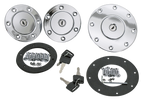 CHROME PLATED AERO-STYLE ALUMINUM GAS CAPS - view 2