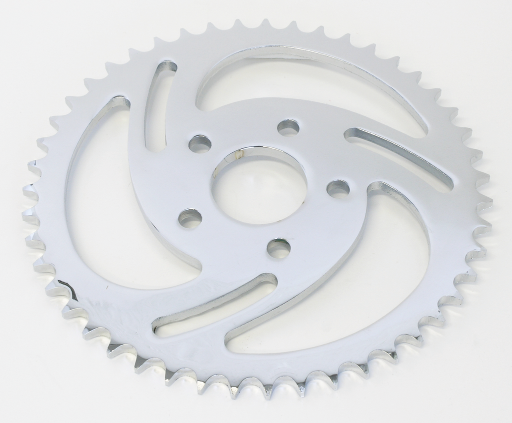 "SWIRLED" REAR SPROCKETS WITH CHROME FINISH - view 2