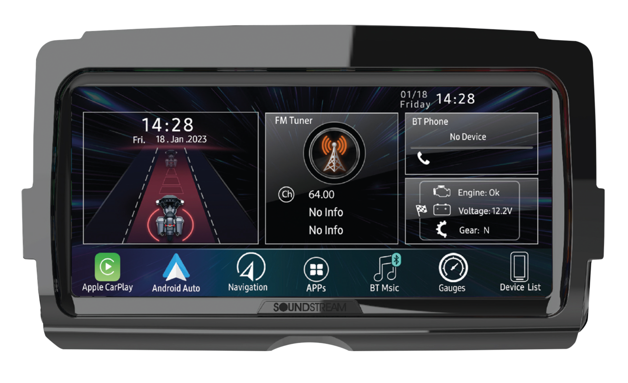 SOUNDSTREAM V2 RADIO FOR HARLEY-DAVIDSON WITH APPLE CAR PLAY & ANDROID AUTO - view 1 Main image