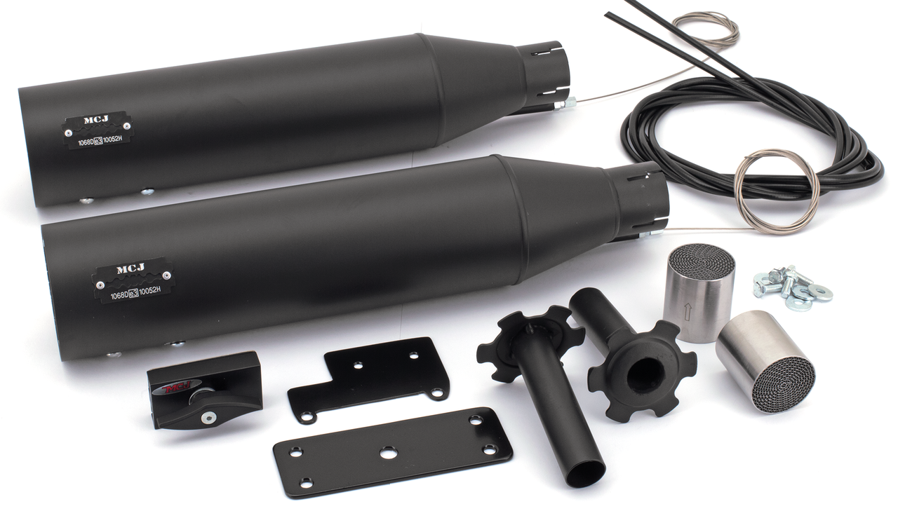 MCJ ADJUSTABLE SLIP-ON MUFFLERS FOR INDIAN SCOUT - view 1