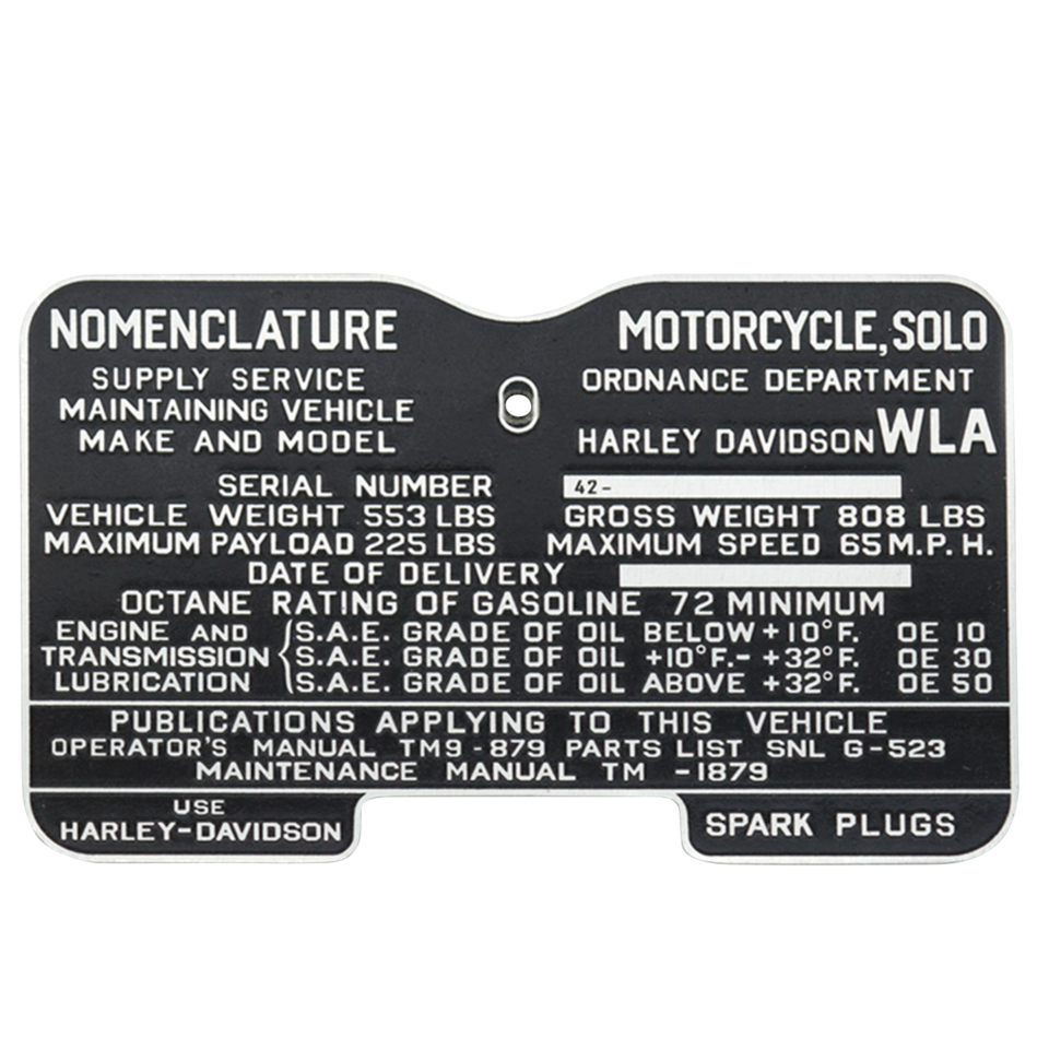 VINTAGE CAUTION & DATA PLATES - view 2