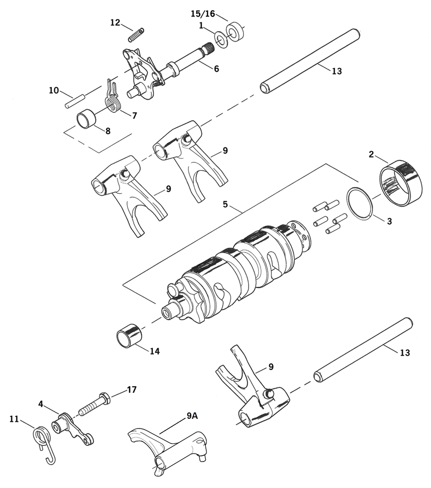 SHIFTER PARTS FOR 2004 TO PRESENT SPORTSTER & AIR COOLED BUELL - view 1