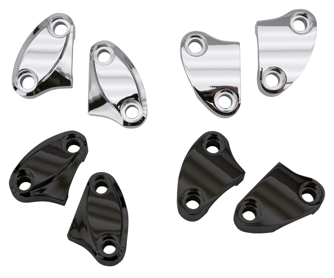 CHROME PLATED EARLY STYLE RISER CLAMPS - view 1